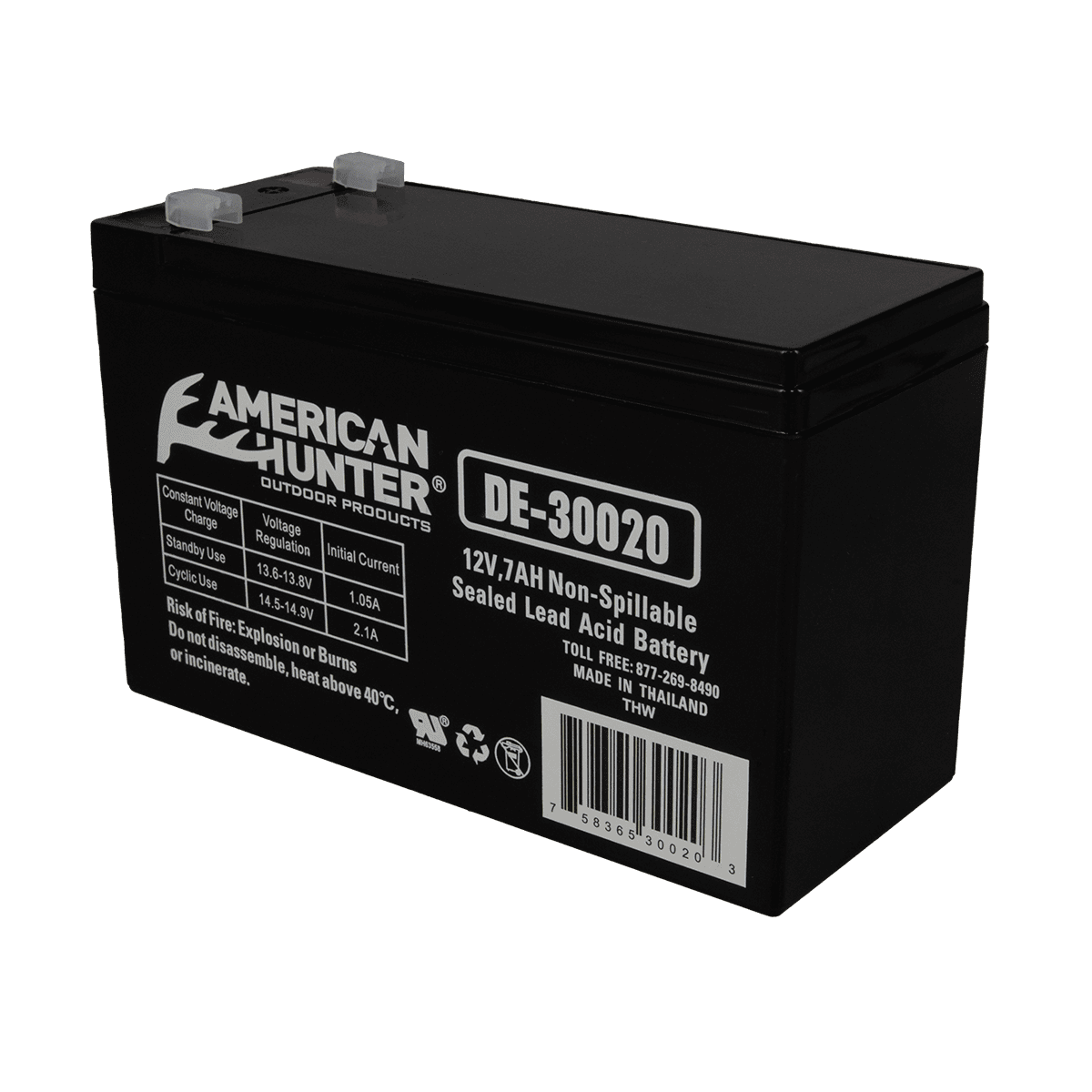 12 Volt 7 Amp Hr Rechargeable Battery