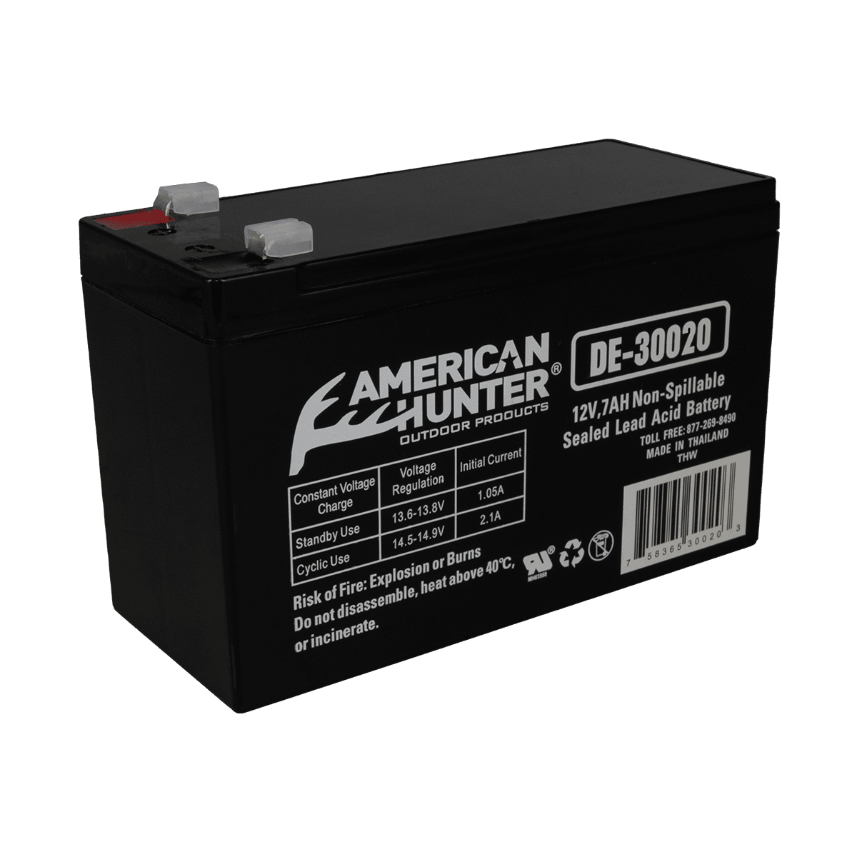 12 Volt 7 Amp Hr Rechargeable Battery