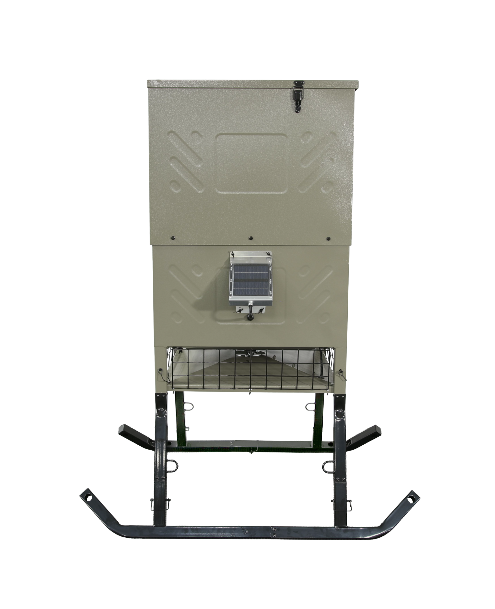 BB-SF600SLEDK2_H004 600lb Fill Sled Feeder W/ Diverter Plate & Solar Panel