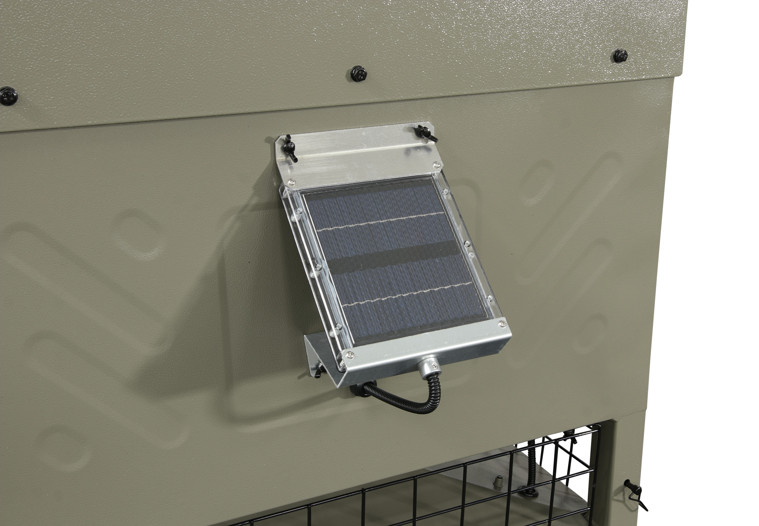 BB-SF600SLEDK2_H006 600lb Fill Sled Feeder W/ Diverter Plate & Solar Panel